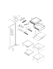 Refrigerator Parts parts for Kenmore Refrigerator 795.51814410 (79551814410, 795 51814410) from AppliancePartsPros.com