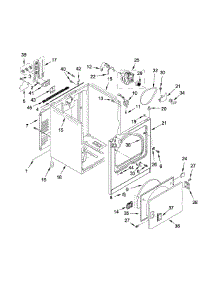 Cabinet Parts parts for Kenmore Dryer 110.66132411 (11066132411, 110 66132411) from AppliancePartsPros.com