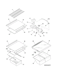 Shelves parts for Kenmore Refrigerator 970.-42042B (970-42042B, 970 -42042B) from AppliancePartsPros.com