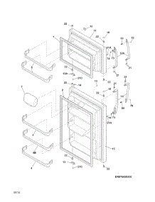 Doors parts for Kenmore Refrigerator 970.-42042B (970-42042B, 970 -42042B) from AppliancePartsPros.com