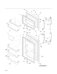 Doors parts for Kenmore Refrigerator 253.60604410 (25360604410, 253 60604410) from AppliancePartsPros.com