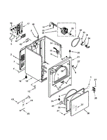 Cabinet Parts parts for Kenmore Dryer 110.62332511 (11062332511, 110 62332511) from AppliancePartsPros.com