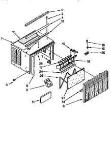 Cabinet parts for Kenmore Heat Pump System 106.35700592 (10635700592, 106 35700592) from AppliancePartsPros.com