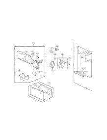 Dispenser Parts parts for Kenmore Refrigerator 795.73065410 (79573065410, 795 73065410) from AppliancePartsPros.com
