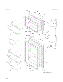 Doors parts for Kenmore Refrigerator 253.70604410 (25370604410, 253 70604410) from AppliancePartsPros.com