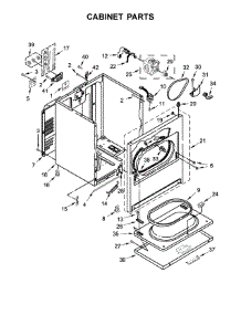 Cabinet Parts parts for Kenmore Dryer 110.65132411 (11065132411, 110 65132411) from AppliancePartsPros.com