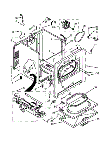 Cabinet Parts parts for Kenmore Dryer 110.75132411 (11075132411, 110 75132411) from AppliancePartsPros.com