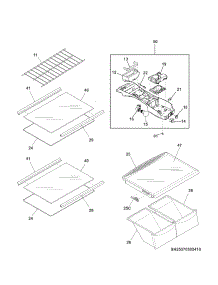 Shelves parts for Kenmore Refrigerator 253.70502410 (25370502410, 253 70502410) from AppliancePartsPros.com