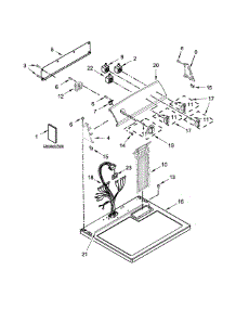 Top And Console Parts parts for Kenmore Dryer 110.C62442510 (110C62442510, 110 C62442510) from AppliancePartsPros.com