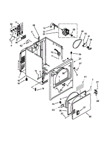 Cabinet Parts parts for Kenmore Dryer 110.62342510 (11062342510, 110 62342510) from AppliancePartsPros.com