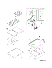 Shelves parts for Kenmore Refrigerator 253.60112410 (25360112410, 253 60112410) from AppliancePartsPros.com