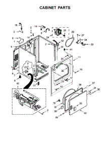 Cabinet Parts parts for Kenmore Dryer 110.72332510 (11072332510, 110 72332510) from AppliancePartsPros.com
