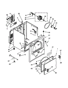 Cabinet Parts parts for Kenmore Dryer 110.C62332510 (110C62332510, 110 C62332510) from AppliancePartsPros.com