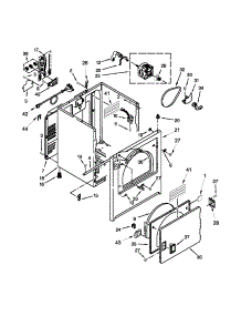 Cabinet Parts parts for Kenmore Dryer 110.C60242510 (110C60242510, 110 C60242510) from AppliancePartsPros.com