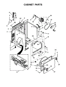 Cabinet Parts parts for Kenmore Dryer 110.77132410 (11077132410, 110 77132410) from AppliancePartsPros.com