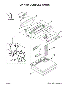 Top And Console Parts parts for Kenmore Dryer 110.77132410 (11077132410, 110 77132410) from AppliancePartsPros.com