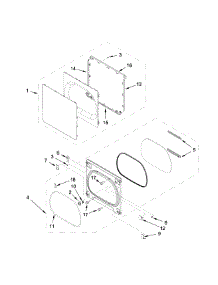 Door Parts parts for Kenmore Dryer 110.78133410 (11078133410, 110 78133410) from AppliancePartsPros.com