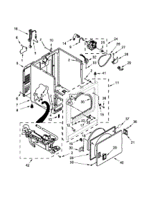 Cabinet Parts parts for Kenmore Dryer 110.70222510 (11070222510, 110 70222510) from AppliancePartsPros.com