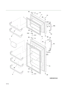 Doors parts for Kenmore Refrigerator 253.60083410 (25360083410, 253 60083410) from AppliancePartsPros.com