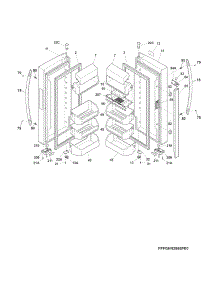 Fresh Food Door parts for Kenmore Refrigerator 253.70412410 (25370412410, 253 70412410) from AppliancePartsPros.com