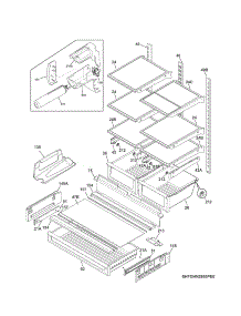 Shelves parts for Kenmore Refrigerator 253.70412410 (25370412410, 253 70412410) from AppliancePartsPros.com