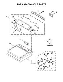 Top And Console Parts parts for Kenmore Dryer 110.69133410 (11069133410, 110 69133410) from AppliancePartsPros.com