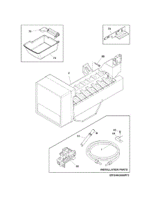 Ice Maker parts for Kenmore Refrigerator 253.70413410 (25370413410, 253 70413410) from AppliancePartsPros.com