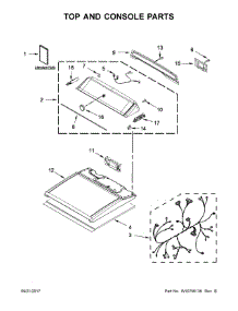 Top And Console Parts parts for Kenmore Dryer 110.C68132410 (110C68132410, 110 C68132410) from AppliancePartsPros.com