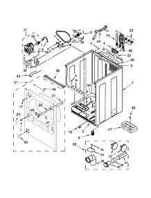 Cabinet Parts parts for Kenmore Dryer 110.79133410 (11079133410, 110 79133410) from AppliancePartsPros.com