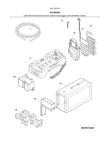 Ice Maker parts for Kenmore Refrigerator 253.70443210 (25370443210, 253 70443210) from AppliancePartsPros.com