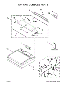 Top And Console Parts parts for Kenmore Dryer 110.C69133410 (110C69133410, 110 C69133410) from AppliancePartsPros.com