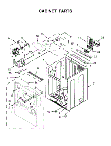 Cabinet Parts parts for Kenmore Dryer 110.68133410 (11068133410, 110 68133410) from AppliancePartsPros.com