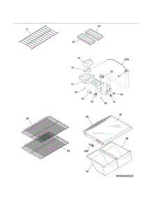 Shelves parts for Kenmore Refrigerator 253.6880201D (2536880201D, 253 6880201D) from AppliancePartsPros.com