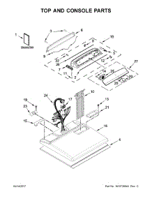 Top And Console Parts parts for Kenmore Dryer 110.67132410 (11067132410, 110 67132410) from AppliancePartsPros.com