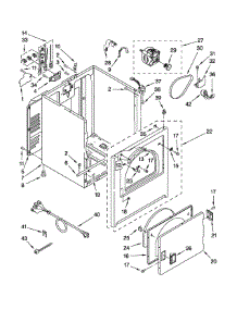 Cabinet Parts parts for Kenmore Dryer 110.C61112010 (110C61112010, 110 C61112010) from AppliancePartsPros.com