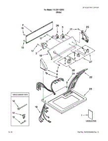 Top And Console Parts parts for Kenmore Dryer 110.C61112010 (110C61112010, 110 C61112010) from AppliancePartsPros.com