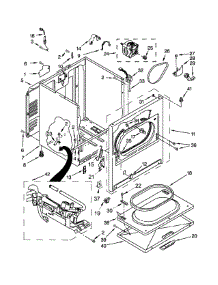Cabinet Parts parts for Kenmore Dryer 110.75132410 (11075132410, 110 75132410) from AppliancePartsPros.com