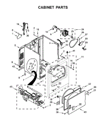 Cabinet Parts parts for Kenmore Dryer 110.71402312 (11071402312, 110 71402312) from AppliancePartsPros.com