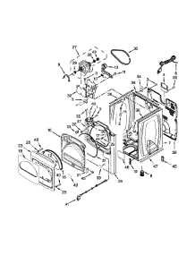 Cabinet Parts parts for Kenmore Dryer 110.78103310 (11078103310, 110 78103310) from AppliancePartsPros.com
