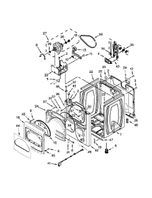 Cabinet Parts parts for Kenmore Dryer 110.68103310 (11068103310, 110 68103310) from AppliancePartsPros.com