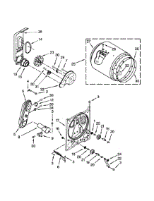 Bulkhead Parts parts for Kenmore Dryer 110.C70112310 (110C70112310, 110 C70112310) from AppliancePartsPros.com