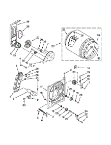 Bulkhead Parts parts for Kenmore Dryer 110.C71492310 (110C71492310, 110 C71492310) from AppliancePartsPros.com