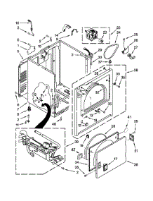 Cabinet Parts parts for Kenmore Dryer 110.C71492310 (110C71492310, 110 C71492310) from AppliancePartsPros.com