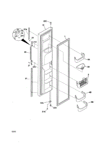 Freezer Door parts for Kenmore Refrigerator 253.54664408 (25354664408, 253 54664408) from AppliancePartsPros.com