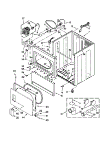 Cabinet Parts parts for Kenmore Dryer 110.C76112310 (110C76112310, 110 C76112310) from AppliancePartsPros.com