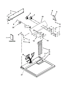 Top And Console Parts parts for Kenmore Dryer 110.C62102310 (110C62102310, 110 C62102310) from AppliancePartsPros.com