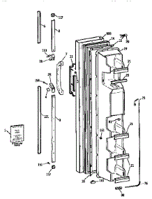 Freezer Door parts for Kenmore Refrigerator 363.9564610 (3639564610, 363 9564610) from AppliancePartsPros.com