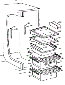 Fresh Food Section parts for Kenmore Refrigerator 363.9564650 (3639564650, 363 9564650) from AppliancePartsPros.com
