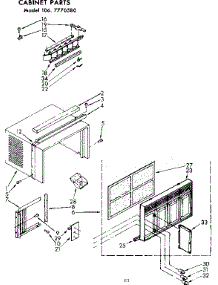 Cabinet Parts parts for Kenmore Heat Pump System 106.7770580 (1067770580, 106 7770580) from AppliancePartsPros.com