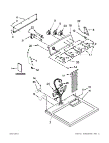 Top And Console Parts parts for Kenmore Dryer 110.65102310 (11065102310, 110 65102310) from AppliancePartsPros.com